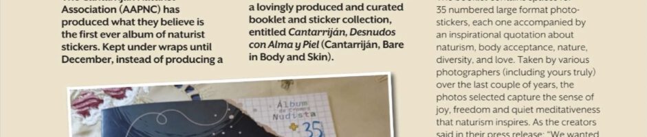 CANTARRIJANOS…¡REUNÍOS!: Vuelven nuestras aventuras en una de las Revistas Naturistas más internacionales: H&E Naturist.